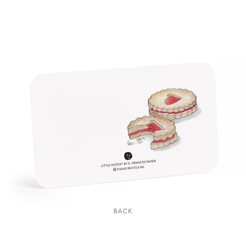 The "E. FRANCES PAPER - LATTE LITTLE NOTES" features a lovely watercolor illustration of a coffee cup with latte art, prominently displayed in clear packaging, inviting you to use all 85 notes generously.