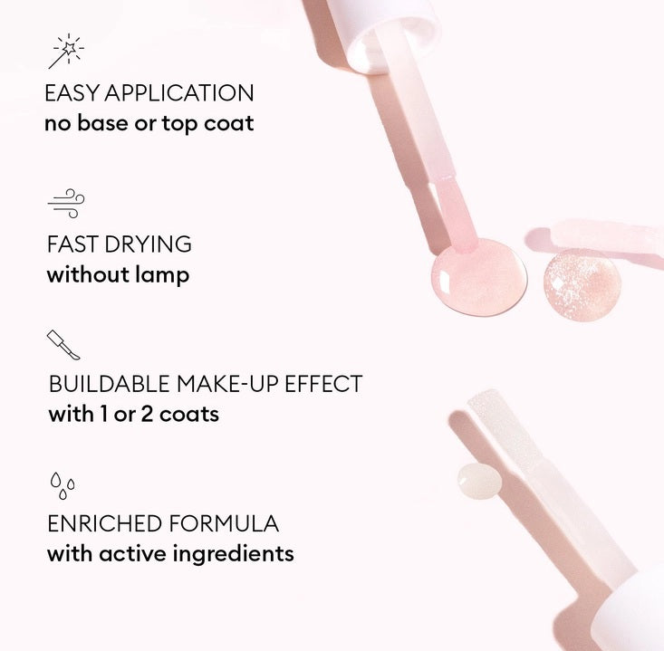 MANUCURIST - ACTIVE™ SHINE TREATMENT POLISH by MANUCURIST INC is a shimmery pink nail treatment polish formulated with beetroot extract for hydrating and providing antioxidant care to nails, AHAs to restore and harden, and hexanal to help strengthen them. The product contains 79.5% plant-based ingredients.