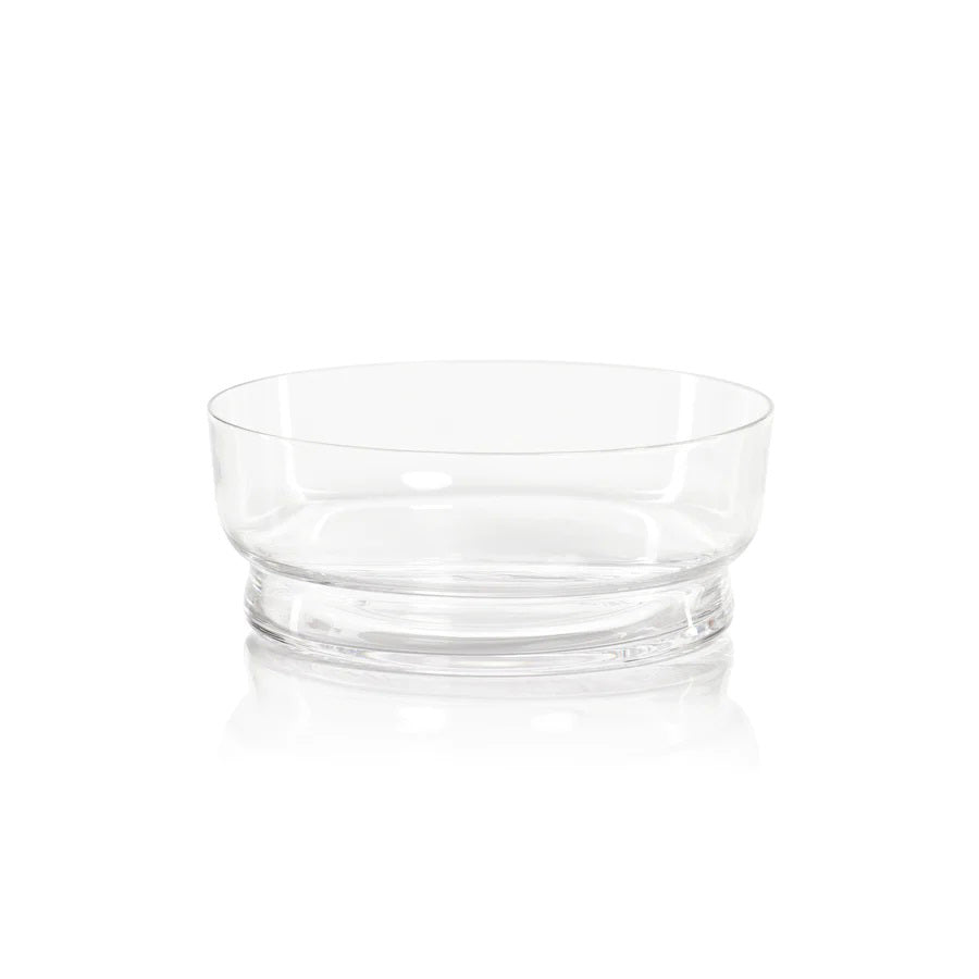 The ZODAX BLOWN GLASS BOWL is a clear, round 500 ml bowl with a thick base, ideal for storage, shown empty against a plain white background.
