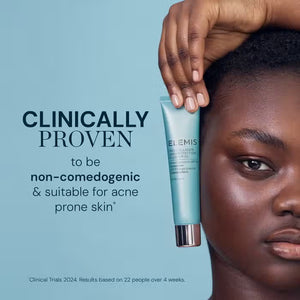 A light blue tube of ELEMIS - PRO-COLLAGEN SKIN PROTECTION FLUID SPF50 from ELEMIS - STEINER is centered on a white background, showcasing its broad-spectrum sunscreen properties, marine algae infusion, and 40ml size for effective skin coverage.