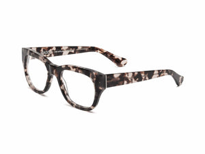 Front view of CADDIS - MIKLOS PROGRESSIVE READERS by CADDIS, featuring thick rectangular premium acetate frames in a brown and black tortoiseshell pattern, displayed against a plain white background.