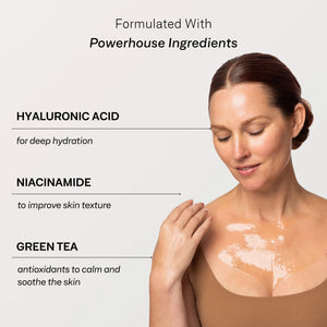 A white packet labeled “OMNILUX - HYDROGEL DECOLLETE MASKS, 3 PACK” from OMNILUX features blue and gold text with a gold star motif and information about Hyaluronic Acid in both English and French. Part of the Omnilux Hydrogel Masks collection, this product is formulated to complement LED treatments for enhanced skincare benefits.