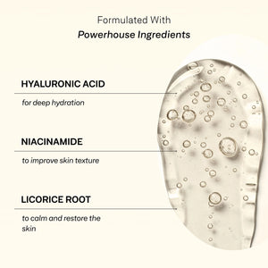 A 30 ml bottle of OMNILUX - HYALURONIC ACID SERUM by OMNILUX, featuring a white pump dispenser and a gold label with both English and French text. This premium hyaluronic acid serum is formulated to complement your LED light therapy regimen, boosting hydration for radiant, healthy-looking skin.