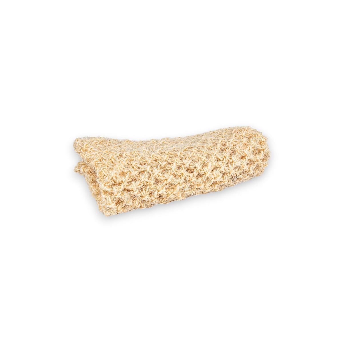 The BAUDELAIRE HORSE HAIR WASH MITT, a folded, textured exfoliating mitt inspired by the Turkish hammam tradition, appears in beige or light brown against a plain white background.