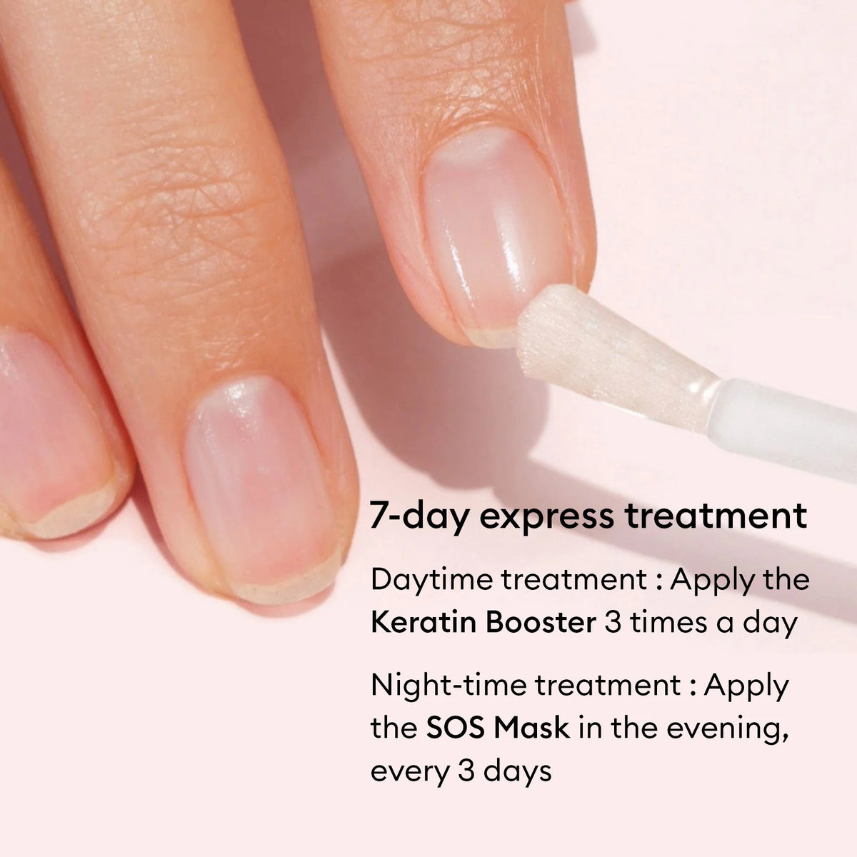 Two MANICURIST - DAY AND NIGHT DUO bottles by MANUCURIST INC shown with text: "85% said their nails were harder*, 80% noticed more hydration**," based on clinical and consumer tests over two weeks.