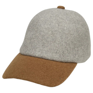 WYETH BRADY BASEBALL CAP in dark grey wool.