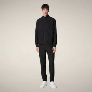 SAVE THE DUCK - MICHAEL PANTS: Beige, lightweight quick-dry trousers with an elastic waistband and straight-leg fit by SAVE THE DUCK, displayed from the front against a neutral background.