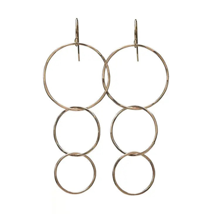 A pair of KENDA KIST - SMALL SUNNIES gold-filled hoop earrings by KENDA KIST.