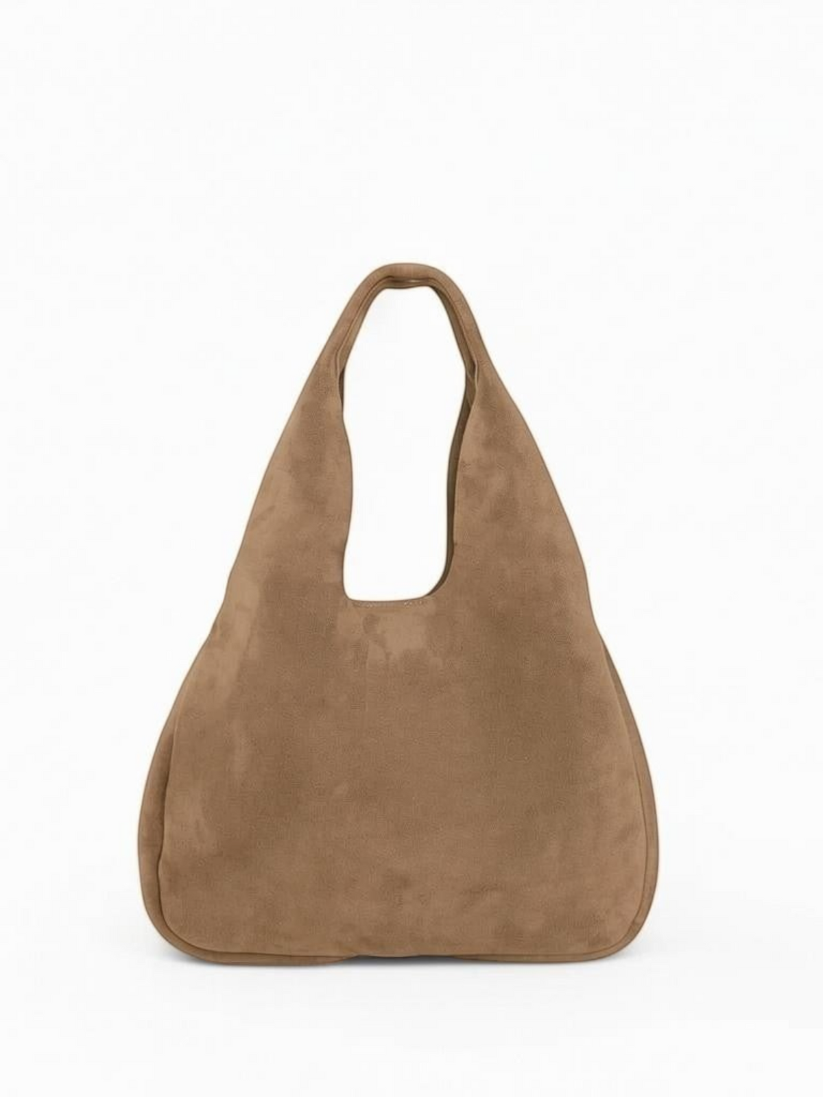 Fearrington Village OLIVEVE Francesca shopper bag in amphora Italian leather-backed suede with a top handle.