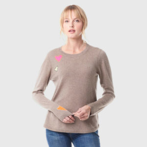 scattered heart cashmere sweater