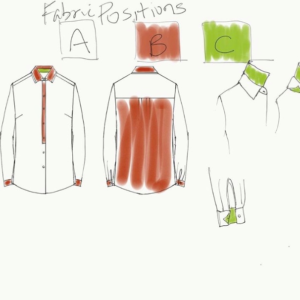 fabric positions for hinson wu shirt