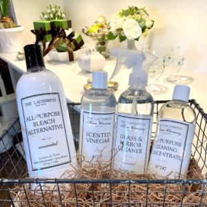 cleaning supplies by the laundress