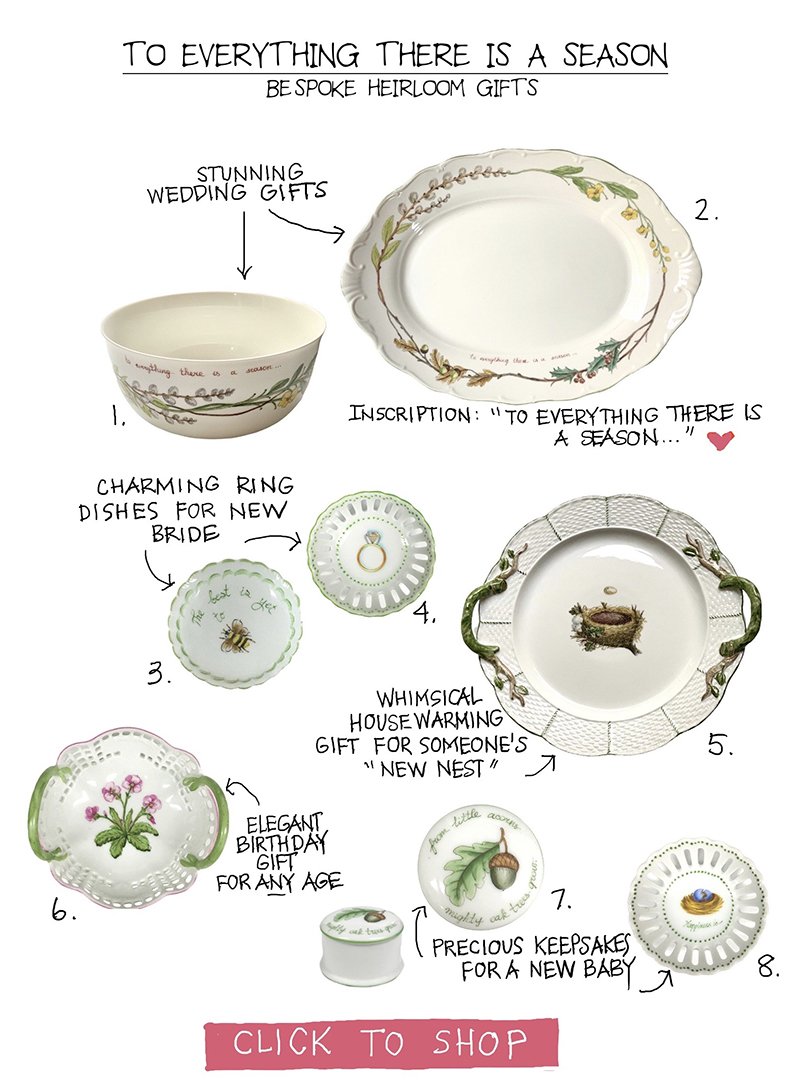 dishware at Nest home in Fearrington Village