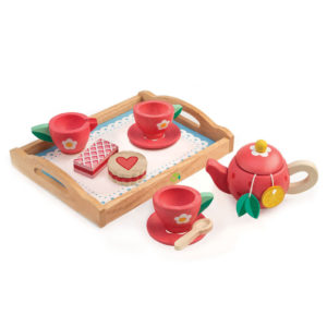wooden tea set