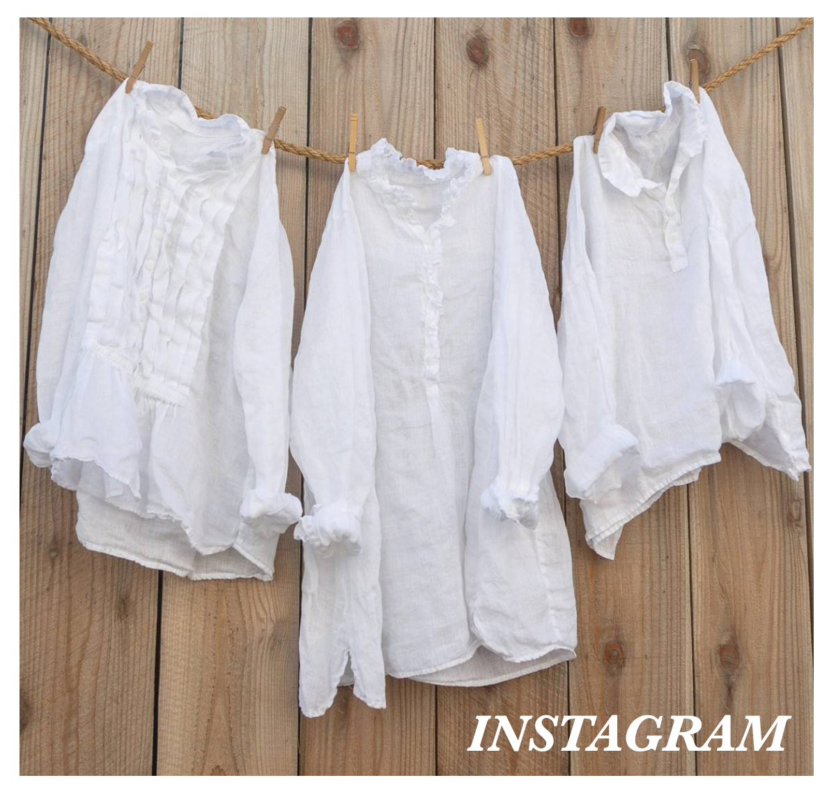 instagram link - linen shirts on a clothesline