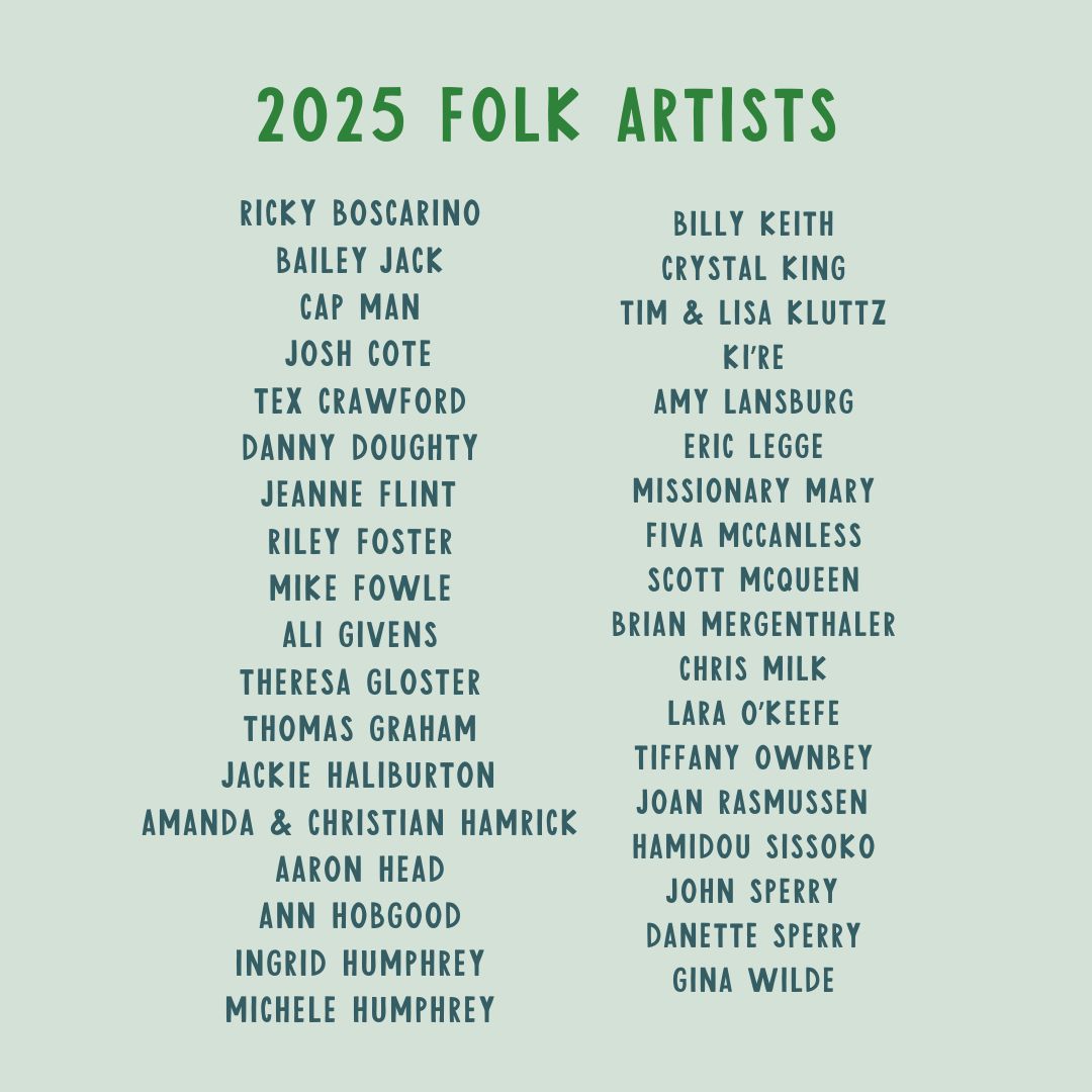 Fearrington Folk Art Show artist list