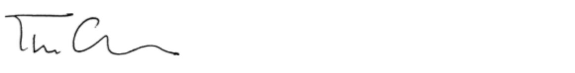 An abstract, cursive black line signature on a white background. Fearrington Village